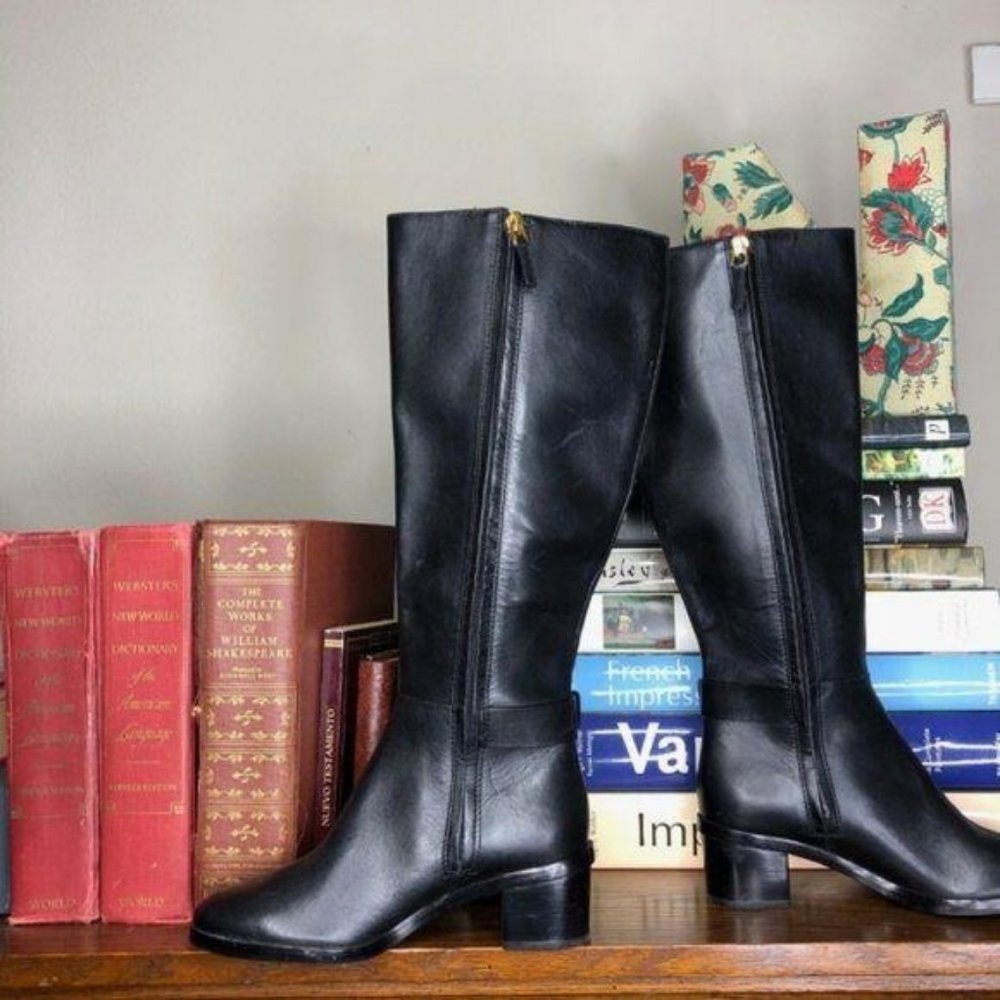 Tory Burch Marsden Boot Riding to the Knee Logo - Picture 3 of 8